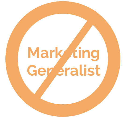no healthcare marketing generalists